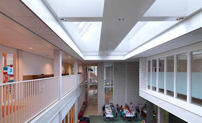 Multifunctional activity builing featuring VELUX Modular Skylights