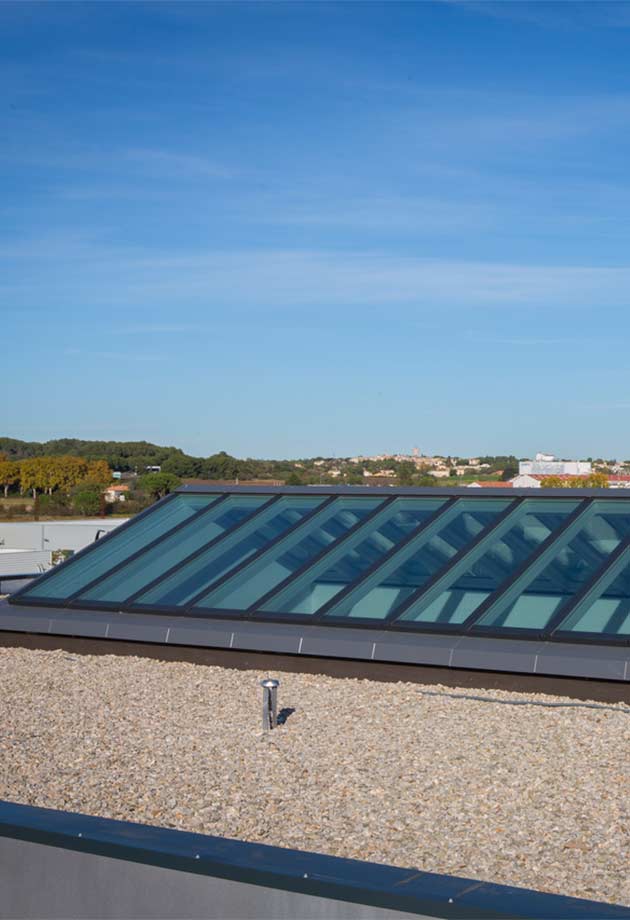 VELUX Ridgelight solution in offices, Gallargues, France