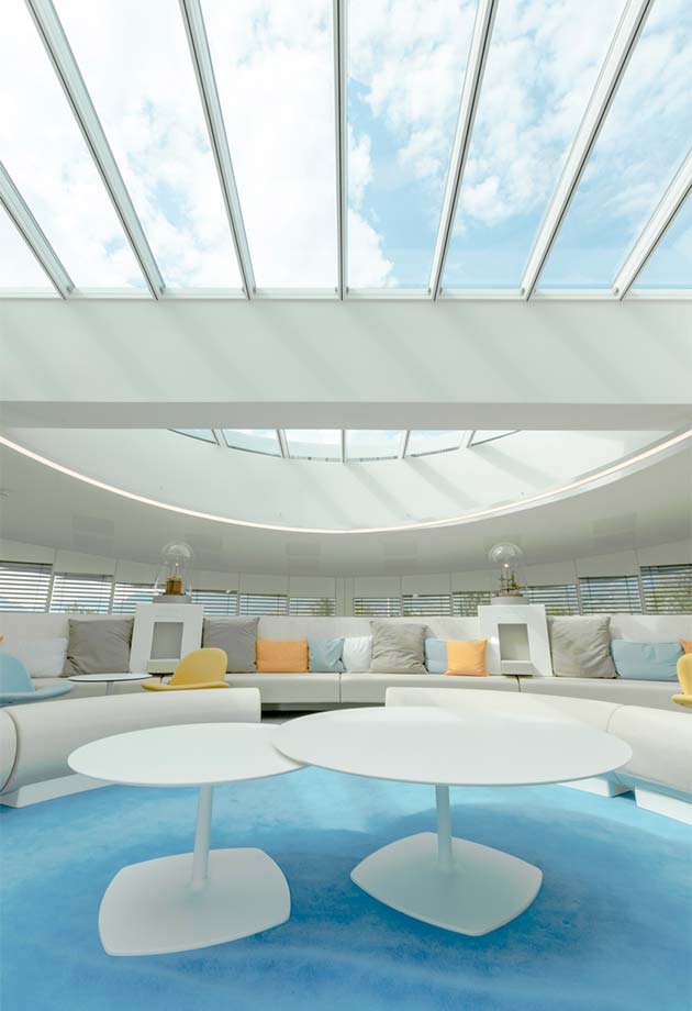 Atrium skylight solution bringing daylight to the Somfy Lighthouse building, France