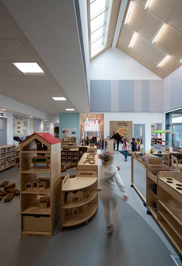 Northlight rooflights at Glenpark Early Learning Centre, Scotland