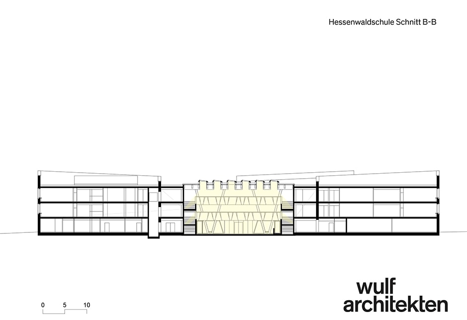 黑森瓦尔德学校-沃尔夫建筑事务所的建筑图纸