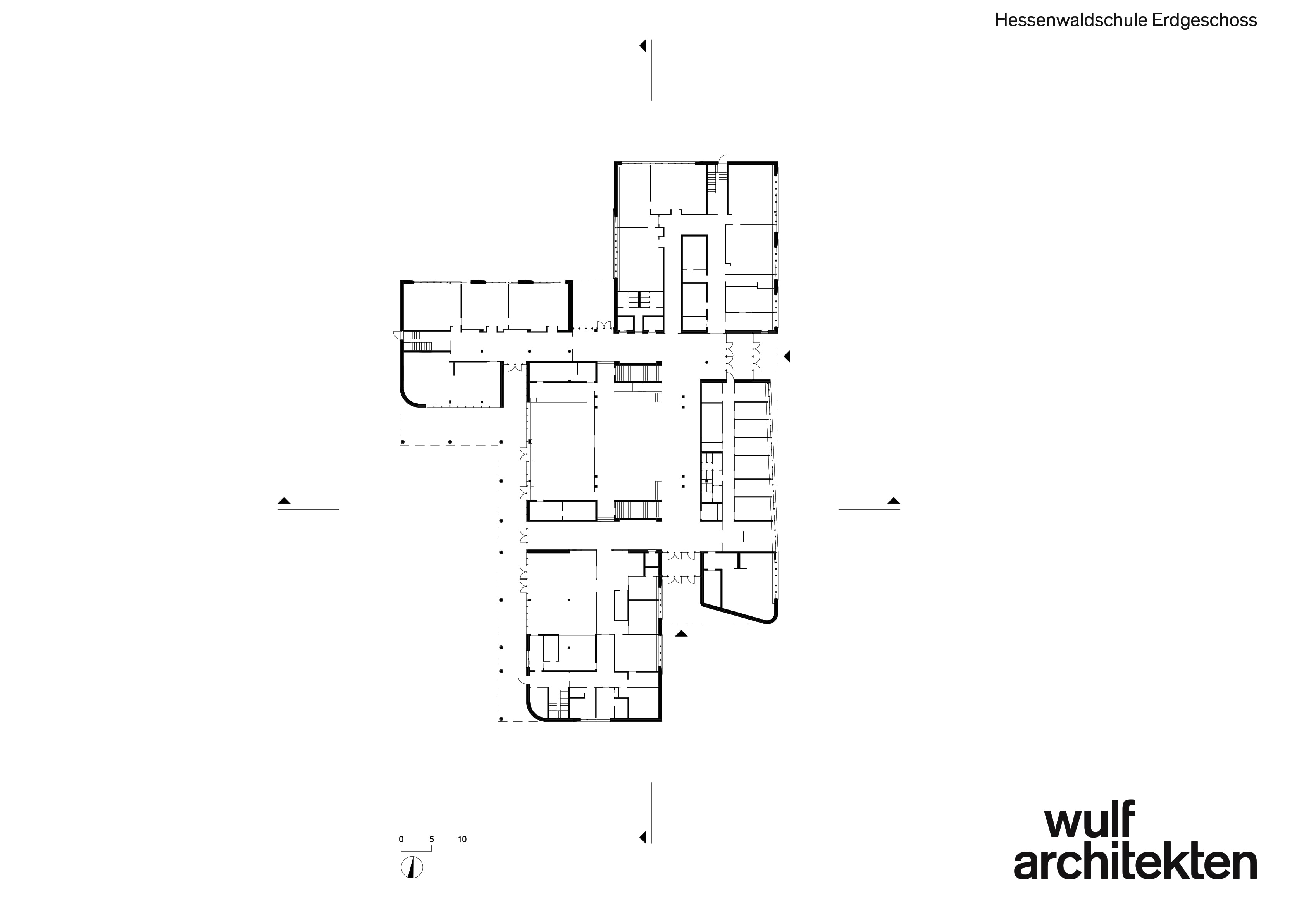 黑森瓦尔德学校-沃尔夫建筑事务所的建筑图纸