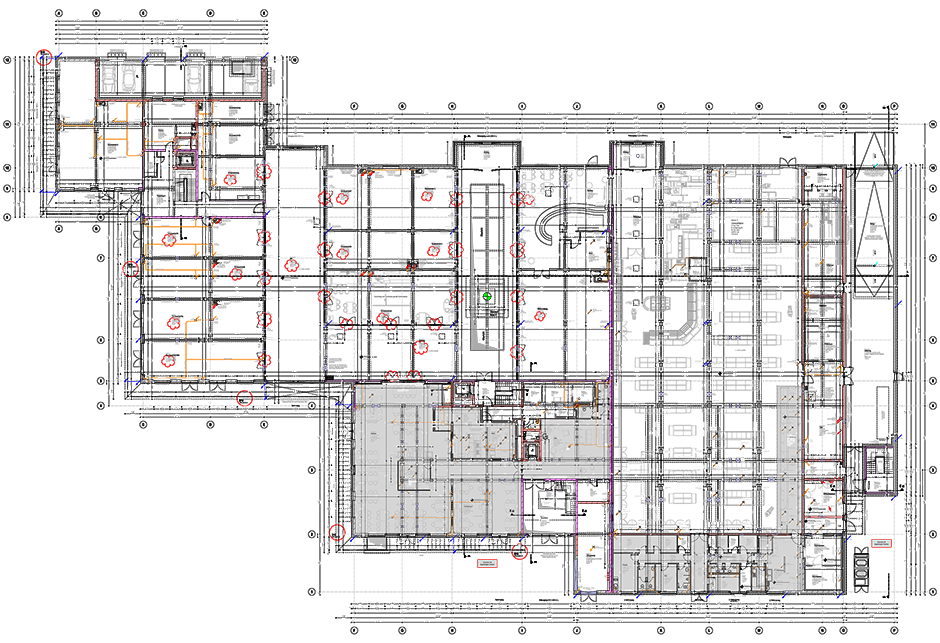 Ground floor plan, Architectural drawing Lister Markt, shopping centre Germany