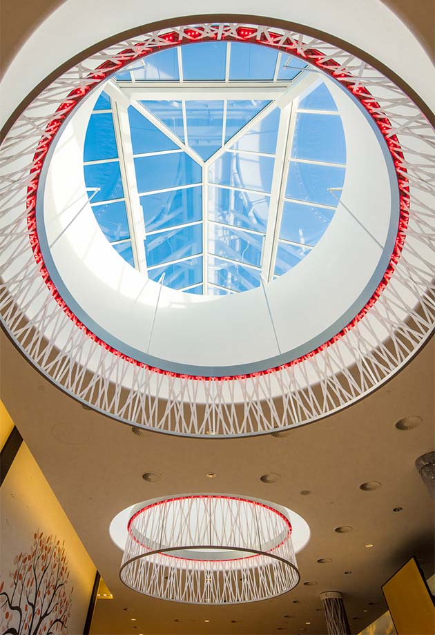 Bespoke VELUX Pyramid solution for shopping centre in Newcastle
