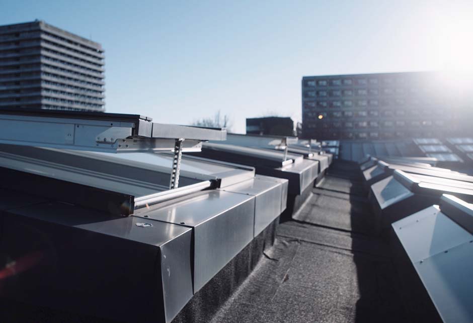 VELUX Longlight – Mono pitched solution on flat roof
