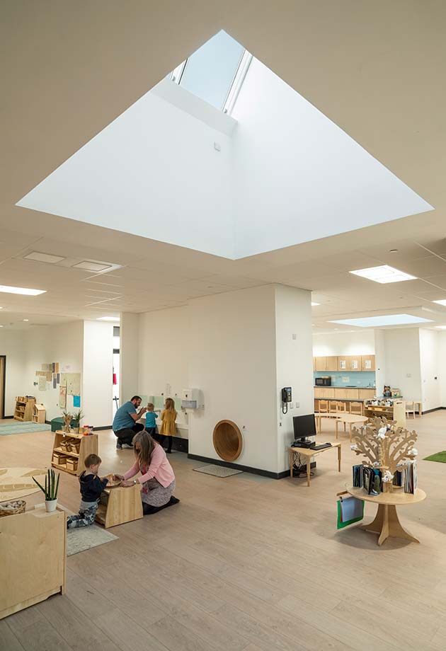 VELUX Northlights in Nursery at Tullibody South Campus for plentiful daylight
