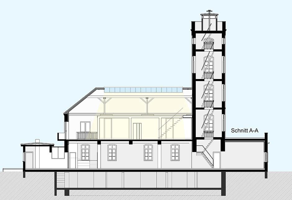 Architectural drawing, fire station conversion