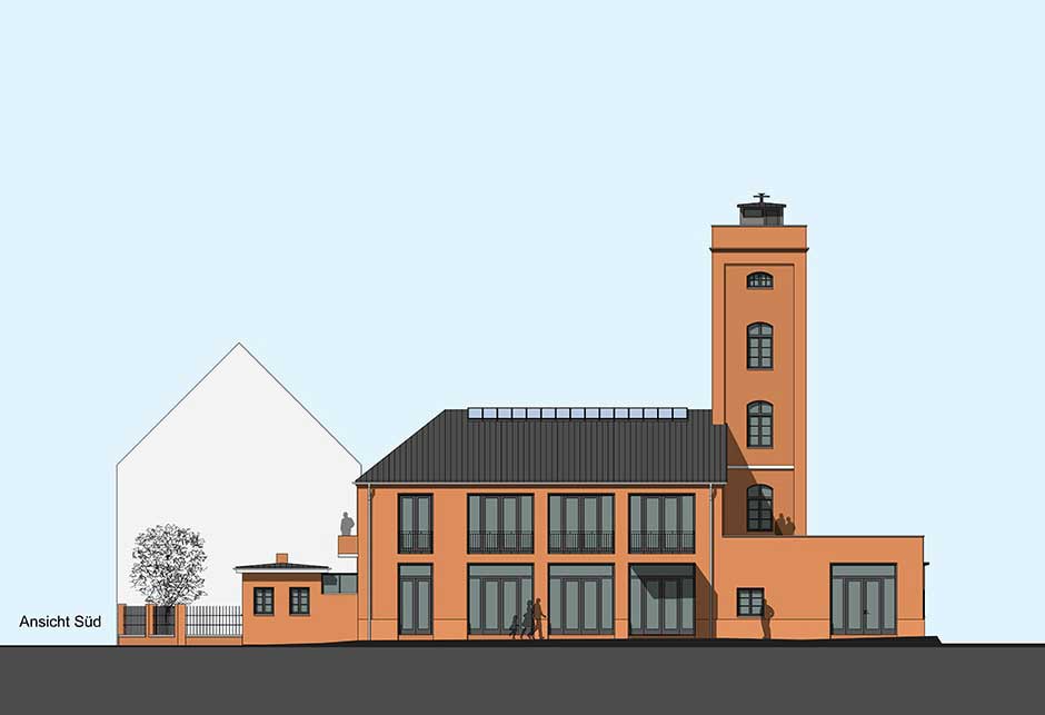 Architectural drawing, fire station conversion