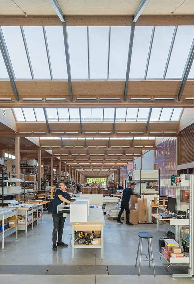 Rooflight solution with Northlight 25-90˚ modules, Vitsoe HQ, United Kingdom