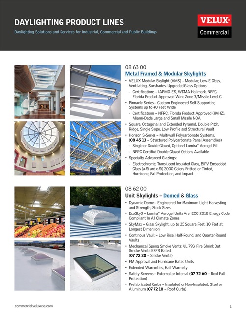 VELUX Daylighting Products